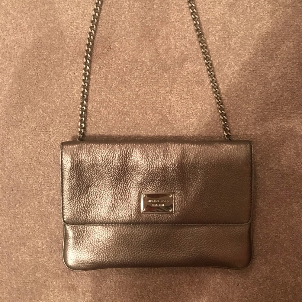 Michael Kors Metallic Clutch - Authentic